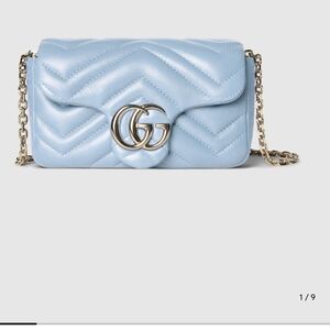 Gucci Light Blue GG Marmont mini shoulder bag